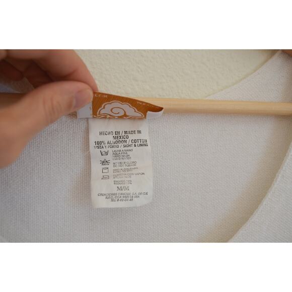 Cotton Side Button Shift Mini Dress Size Small - Picture 6 of 7